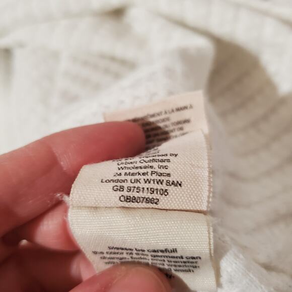 We The Free People Wildcat Thermal Waffle Knit Raw Hem Oversized Top Size XS - Picture 11 of 12